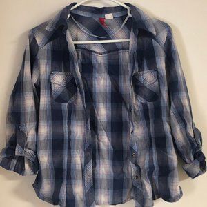 H&M Plaid Shirt Size Large Button Up